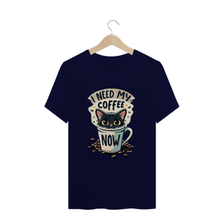 Nome do produto CAMISETA T-SHIRT PLUS SIZE, CAT COFFEE