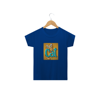 Nome do produto CAMISETA CLASSIC INFANTIL, CAT LETRAS-2 A 14 ANOS