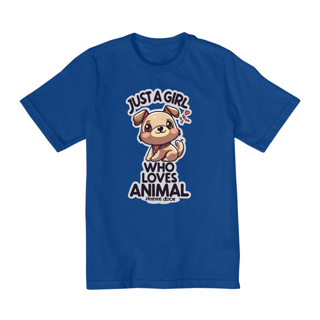 Nome do produto CAMISETA QUALITY INFANTIL DOG, JUST A GIRL-10 A 14 ANOS