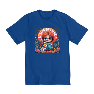 Nome do produto CAMISETA QUALTITY INFANTIL, DOG CHUCKY BE KIND-2 A 8 ANOS