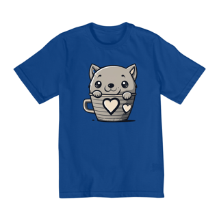 Nome do produto CAMISETA QULAITY INFANTIL, CAT IN THE CUP-2 A 8 ANOS