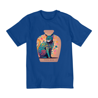 Nome do produto CAMISETA QUALITY INFANTIL, CAT IN THE VASE-10 A 14 ANOS