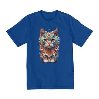 Nome do produto CAMISETA QUALITY INFANTIL COLORFUL CAT- 10 A 14 ANOS