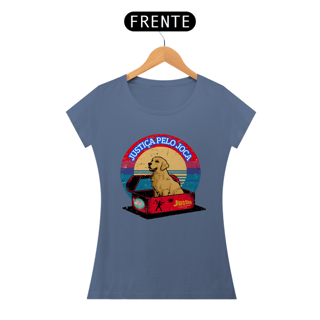 Nome do produto CAMISETA BABY LONG ESTONADA JUSTIÇA PELO JOCA