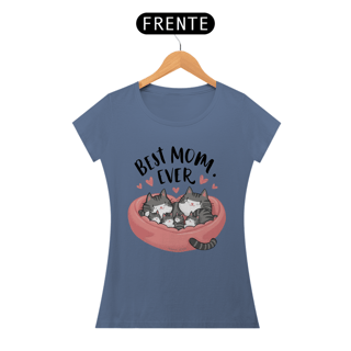 Nome do produto CAMISETA BABY LONG ESTONADA CAT, BEST MOM EVER