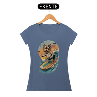 Nome do produto CAMISETA BABY LONG ESTONADA, DOG SURF YORKSHIRE TERRIER