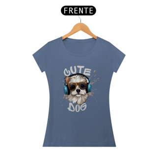 Nome do produto CAMISETA BABY LONG ESTONADA, CUTE DOG