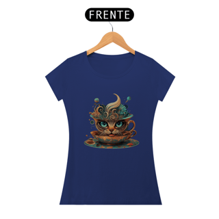Nome do produto CAMISETA BABY LONG ALGODÃO PIMA, CAT IN THE CUP
