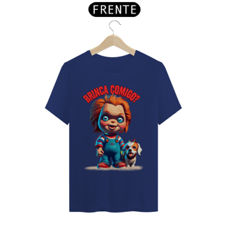 Nome do produto CAMISETA T-SHIRT PIMA DOG, LINHA FILME CHUCKY BRINCA COMIGO