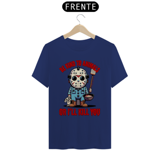 Nome do produto CAMISETA T-SHIRT PIMA DOG, LINHA FILME JASON BE KIND TO ANIMALS, SEXTA FEIRA 13