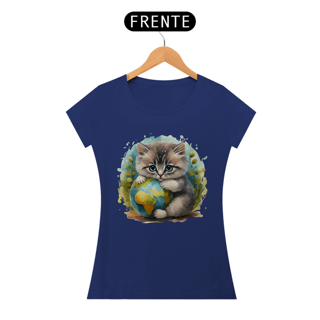 Nome do produto CAMISETA  BABY LONG PIMA, CAT PLANETA