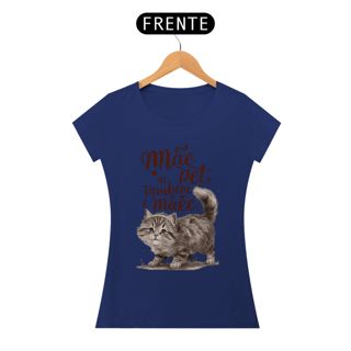 Nome do produto CAMISETA BABY LONG PIMA CAT, MÃE DE PET TAMBÉM E MÃE