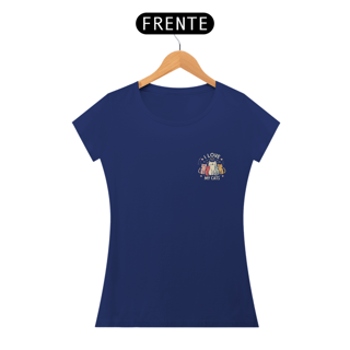 Nome do produto CAMISETA BABY LONG PIMA, MINIMALISTA I LOVE MY CATS 