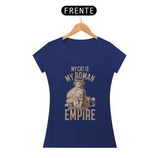 Nome do produto CAMISETA BABY LONG PIMA, MY CAT IS MY ROMAN