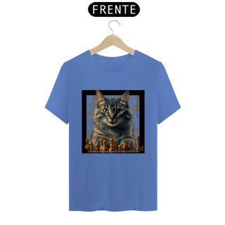 Nome do produto CAMISETA T-SHIRT ESTONADA, CAT PLAYING CHESS