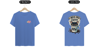 Nome do produto CAMISETA T-SHIRT ESTONADA F/V CAT, I NEED MY COFFEE
