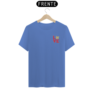 Nome do produto CAMISETA T-SHIRT ESTONADA MINIMALISTA, CAT LOVE