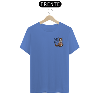 Nome do produto CAMISETA T-SHIRT ESTONADA MINIMALISTA, MY CAT IS MAY THERAPIST