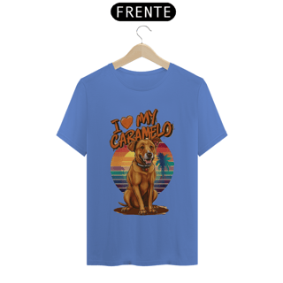 Nome do produto CAMISETA T-SHIRT ESTONADA DOG, I LOVE MY CARAMELO