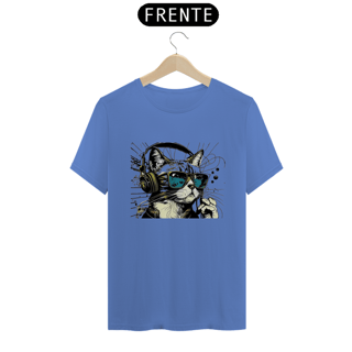 Nome do produto CAMISETA T-SHIRT ESTONADA, CAT MUSIC