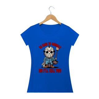 Nome do produto CAMISETA BABY LONG QUALITY DOG, JASON BE KIND SEXTA FEIRA 13