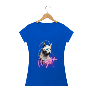 Nome do produto CAMISETA BABY LONG QUALITY, CAT NIGHT