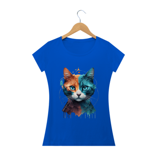 Nome do produto CAMISETA BABY LONG QUALITY, COLORFUL CAT