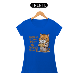 Nome do produto CAMISETA BABY LONG CLASSIC, CAT COFFEE