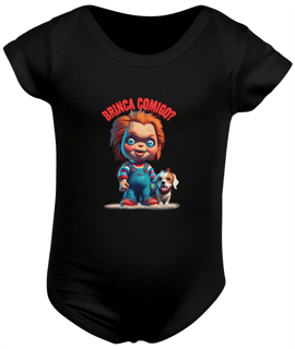 BODY INFANTIL DOG, FILME VERSÃO FOFINHA CHUCKY BRINCA COMIGO-P M G GG