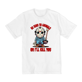 Nome do produto CAMISETA QUALITY INFANTIL, DOG JASON BE KIND, SEXTA FEIRA 13-10 A 14 ANOS 
