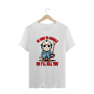 Nome do produto CAMISETA T-SHIRT PLUS SIZE DOG, JASON BE KIND SEXTA FEIRA 13