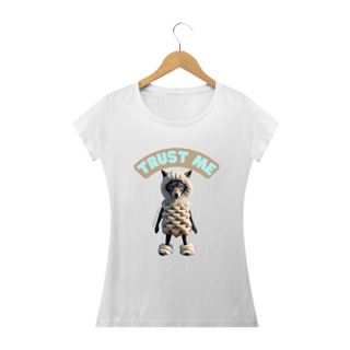 Nome do produto CAMISETA BABY LONG PRIME, LOBO EM PELE DE CORDEIRO TRUST ME 