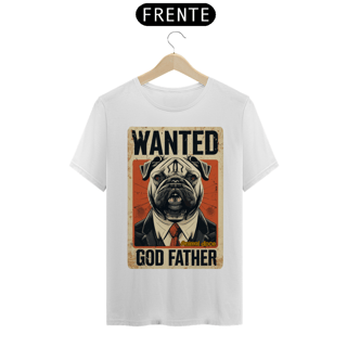 Nome do produto CAMISETA T-SHIRT QUALITY, DOG BULLDOG GOD FATHER, COLORS