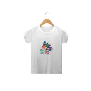 Nome do produto CAMISETA  CLASSIC INFANTIL, COLORFUL CAT-2  A 14 ANOS