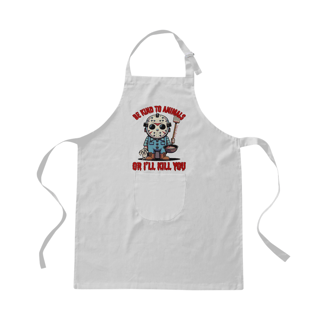 Nome do produto AVENTAL BRIM, DOG LINHA FILME JASON BE KIND TO ANIMALS, SEXTA FEIRA 13