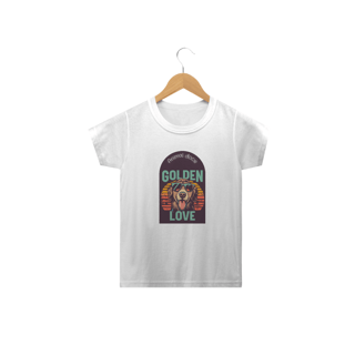 Nome do produto CAMISETA CLASSIC INFANTIL, DOG GOLDEN LOVE-2 A 14 ANOS