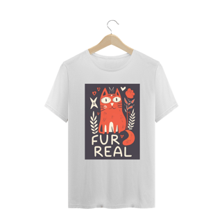 Nome do produto CAMISETA T-SHIRT PLUS SIZE, CAT FUR REAL 