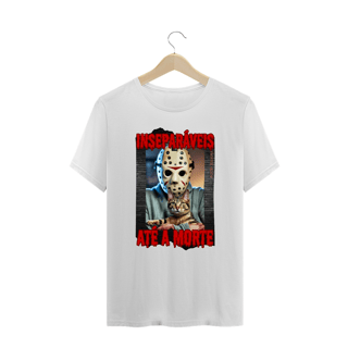 Nome do produto CAMISETA, T-SHIRT PLUA SIZE CAT, JASON INSEPARAVEIS ATE A MORTE SEXTA FEIRA 13