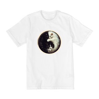 Nome do produto CAMISETA QUALITY INFANTIL, CAT YIN YANG-10 A 14 ANOS