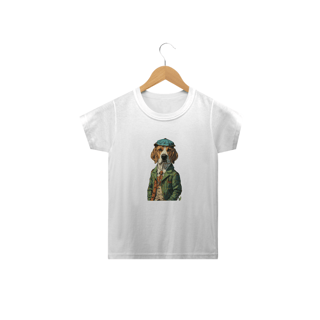 Nome do produto CAMISETA CLASSIC INFANTIL, DOG BEAGLE SHERLOCK HOLMES-2 A 14 ANOS 