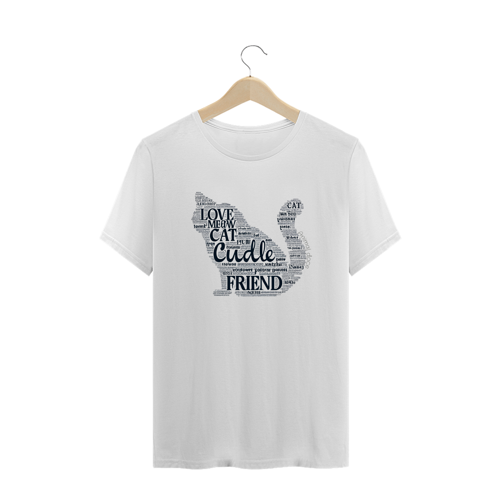 CAMISETA T-SHIRT PLUS SIZE, CAT LETRAS