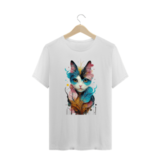 Nome do produto CAMISETA T-SHIRT PLUS SIZE, LEAF CAT 