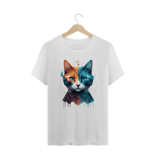 Nome do produto CAMISETA T-SHIRT PLUS SIZE, COLORFUL CAT