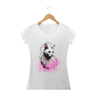 Nome do produto CAMISETA BABY LONG PRIME, CAT NIGHT