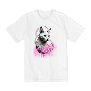 Nome do produto CAMISETA QUALITY INFANTIL, CAT NIGHT-10 A 14 ANOS