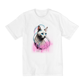 Nome do produto CAMISETA QUALITY INFANTIL, CAT NIGHT-2 A 8 ANOS