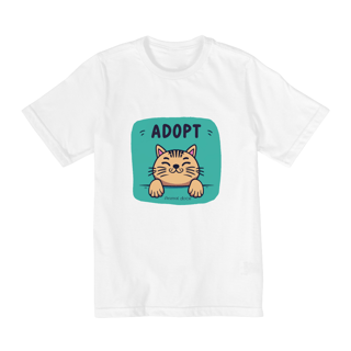Nome do produto CAMISETA QUALITY INFANTIL, ADOPT CAT-2 A 8 ANOS