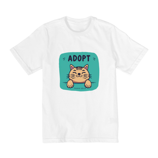 Nome do produto CAMISETA QUALITY INFANTIL, ADOPT CAT-10 A 14 ANOS
