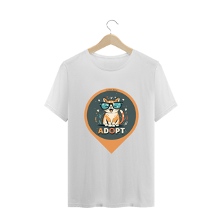 Nome do produto CAMISETA T-SHIRT PLUS SIZE CAT, ADOPT 