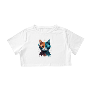Nome do produto CAMISA CROPPED, COLORFUL CAT